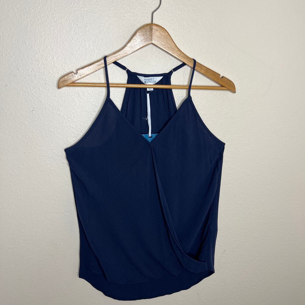 Market & Spruce Navy Tank Small
